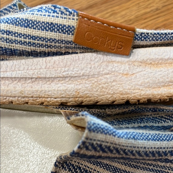 Corkys pontoon Striped Blue and white slides - Picture 6 of 7